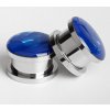 Oceľový skrutkovacie plug perleťový modrý (Veľkosť 10 mm)