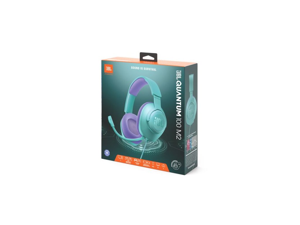 JBL Quantum 100M2 Headphone Wired Gaming Headset with Microphone, Teal EU  ATRIA Europe