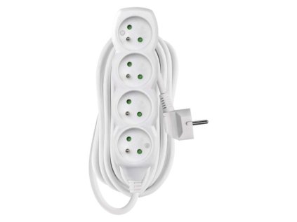 290624 predlzovaci kabel 7 m 4 zasuvky biely pvc 1 5 mm2