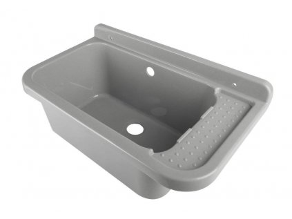 137781 plastic sink 50x34x21 grey siphon mounting kit