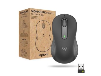 835385 logitech mouse wireless m650 l signature for business graphite eu 910 006348