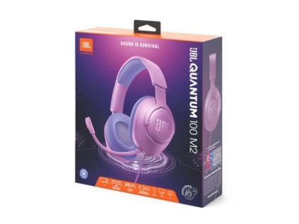 1481406 jbl quantum 100m2 headphone wired gaming headset with microphone purple eu
