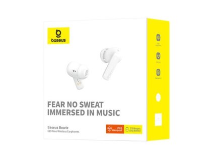 1423458 baseus earphone bluetooth bowie e19 tws earphones bt 5 3 enc ipx5 white eu a00069600223 00