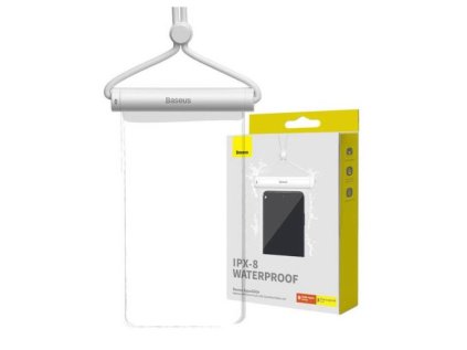 1423482 baseus aquaglide universal waterproof case ipx8 up to 7 2 inch phone white transparent bs pc030