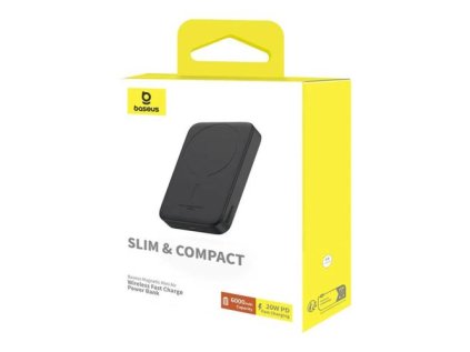 1423521 baseus power bank magnetic mini wireless charging pd 20w 6000 mah with type c to type c cable 0 3m black eu p10059002113 00