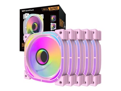 956250 suprava pc ventilatorov darkflash inf24 argb 5v1 pink