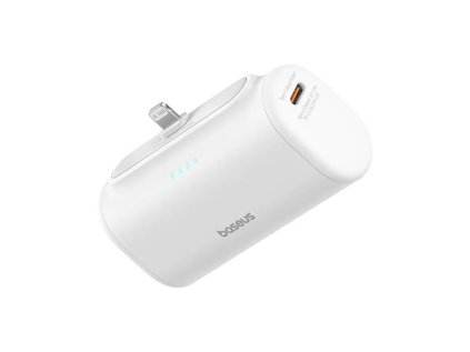 960750 powerbank baseus compact lightning 5000mah white