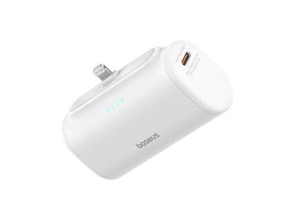 960750 powerbank baseus compact lightning 5000mah white