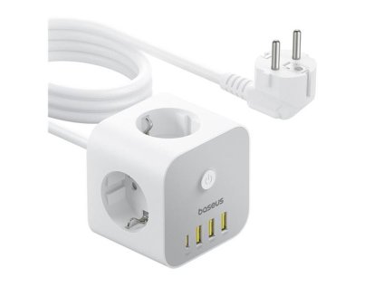 960771 predlzovaci kabel baseus powercombo cube white 1 5m