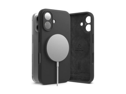 896705 ringke iphone 16 case silicone magnetic black
