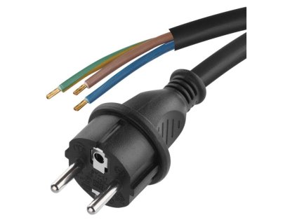 Flexo rubber cord 3×2,5mm2, 3m, black