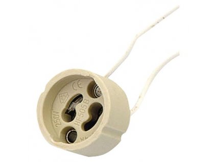 Bulb holder GU10 ceramic 250V/2A, white