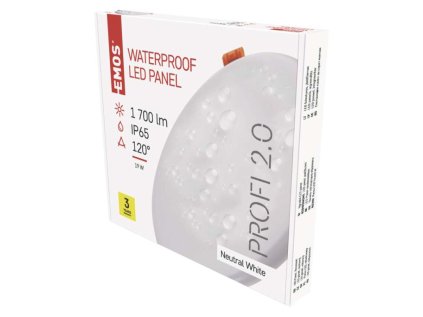 85940 4 led panel vixxo 185mm kruhovy vstavany biely 19w neutr b ip65