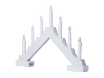 535601 4 led svietnik dreveny biely 29 cm 2x aa vnutorny tepla biela casovac