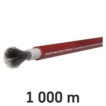 323862 pv solarny kabel h1z2z2 cervena 4mm 1000 m