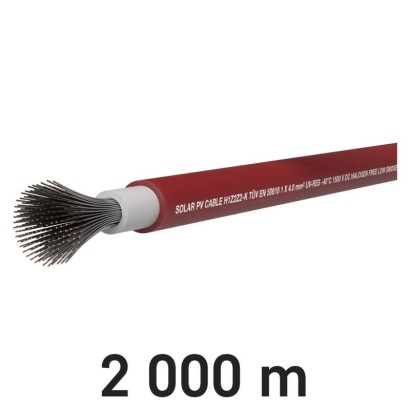 323865 pv solarny kabel h1z2z2 cervena 4mm 2000 m