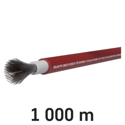323886 pv solarny kabel h1z2z2 cervena 6mm 1000 m