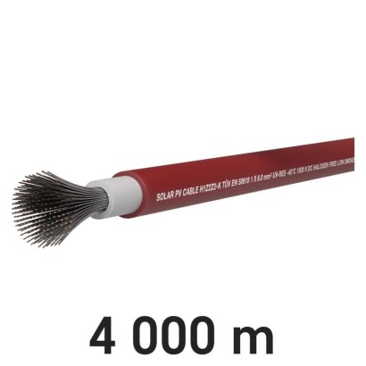323892 pv solarny kabel h1z2z2 cervena 6mm 4000 m