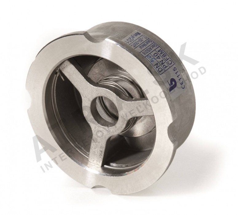 77201 medziprirubova spatna klapka pruzinova seria w6 nerez dn 100 l 60mm