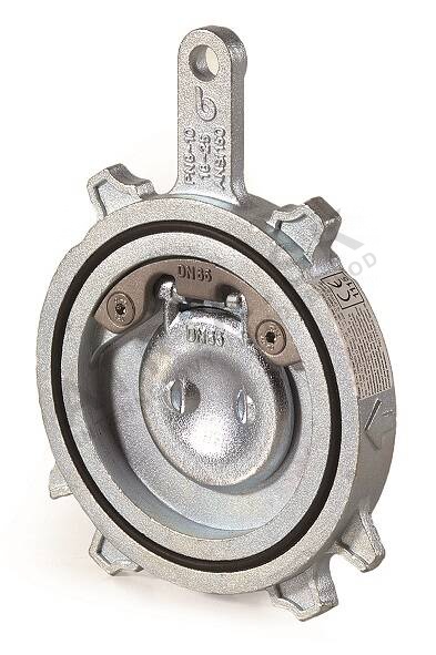 42860 medziprirubova vodorovna spatna klapka seria 06 bez pruziny dn 200 l 36mm