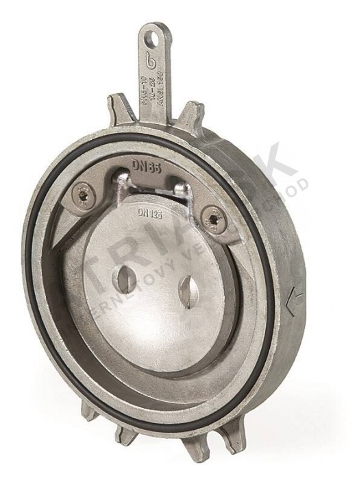 42884 medziprirubova vodorovna spatna klapka seria 06 nerez bez pruziny dn 100 l 23 5mm