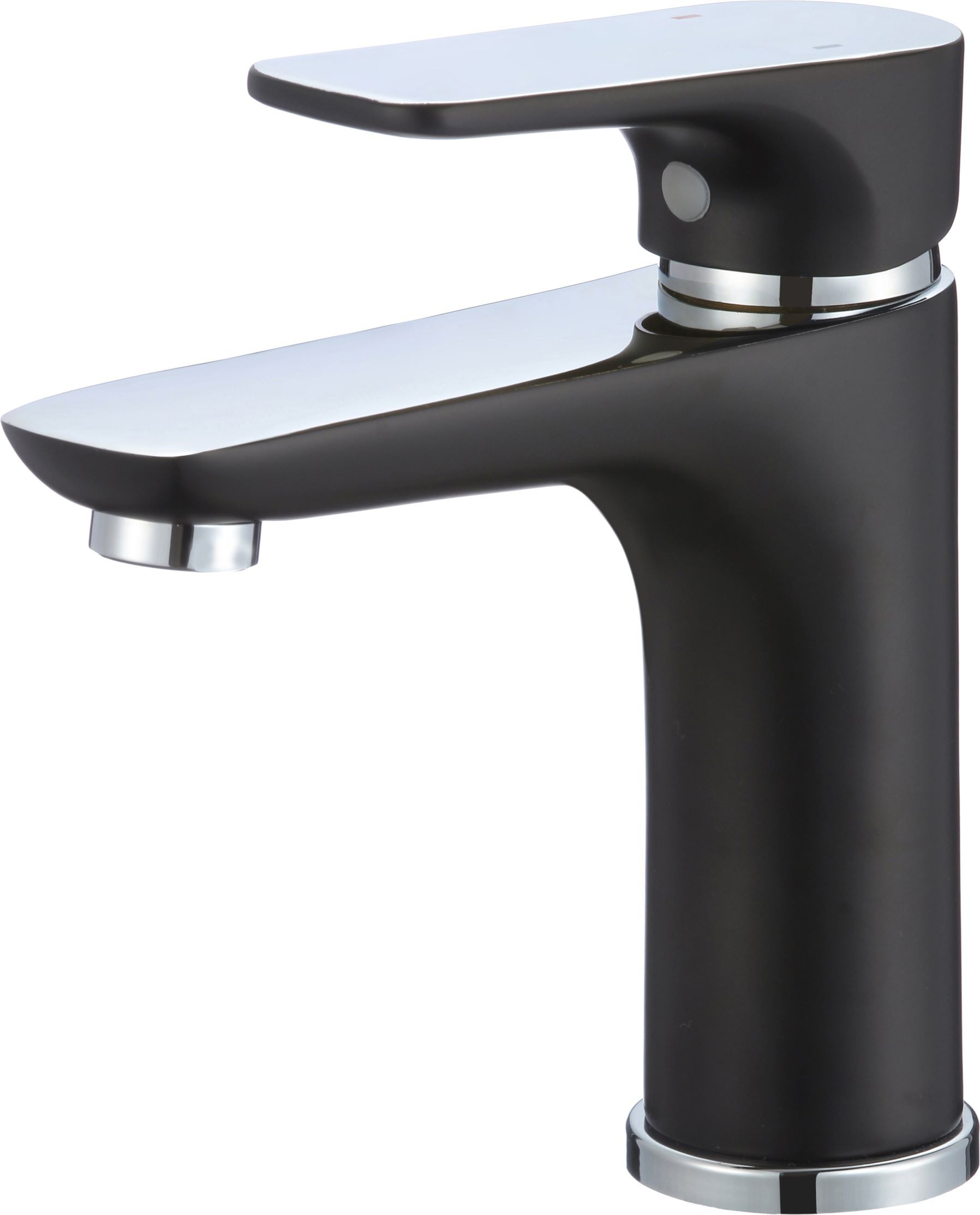 137664 basin mixer senja black chrome without a plug