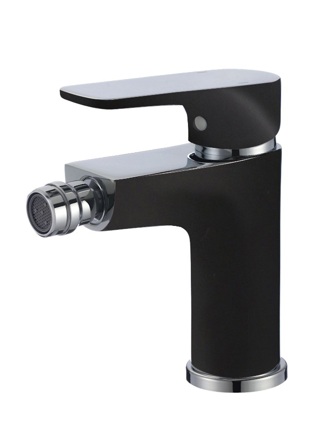137676 bidet mixer senja black chrome without a plug