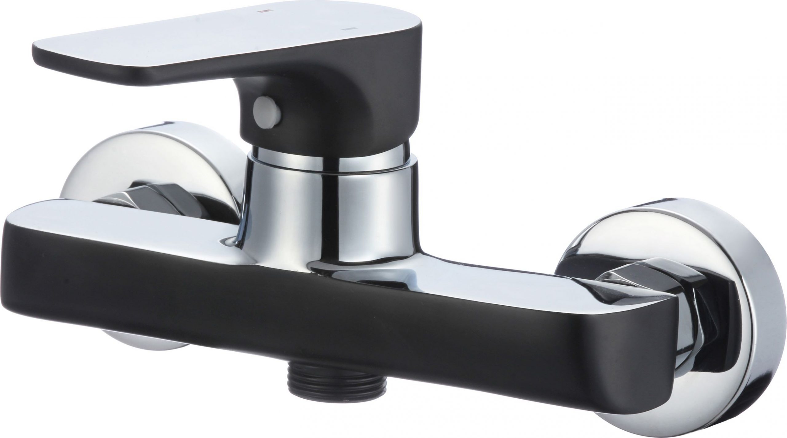 137679 wall mounted shower mixer senja black chrome without shower set