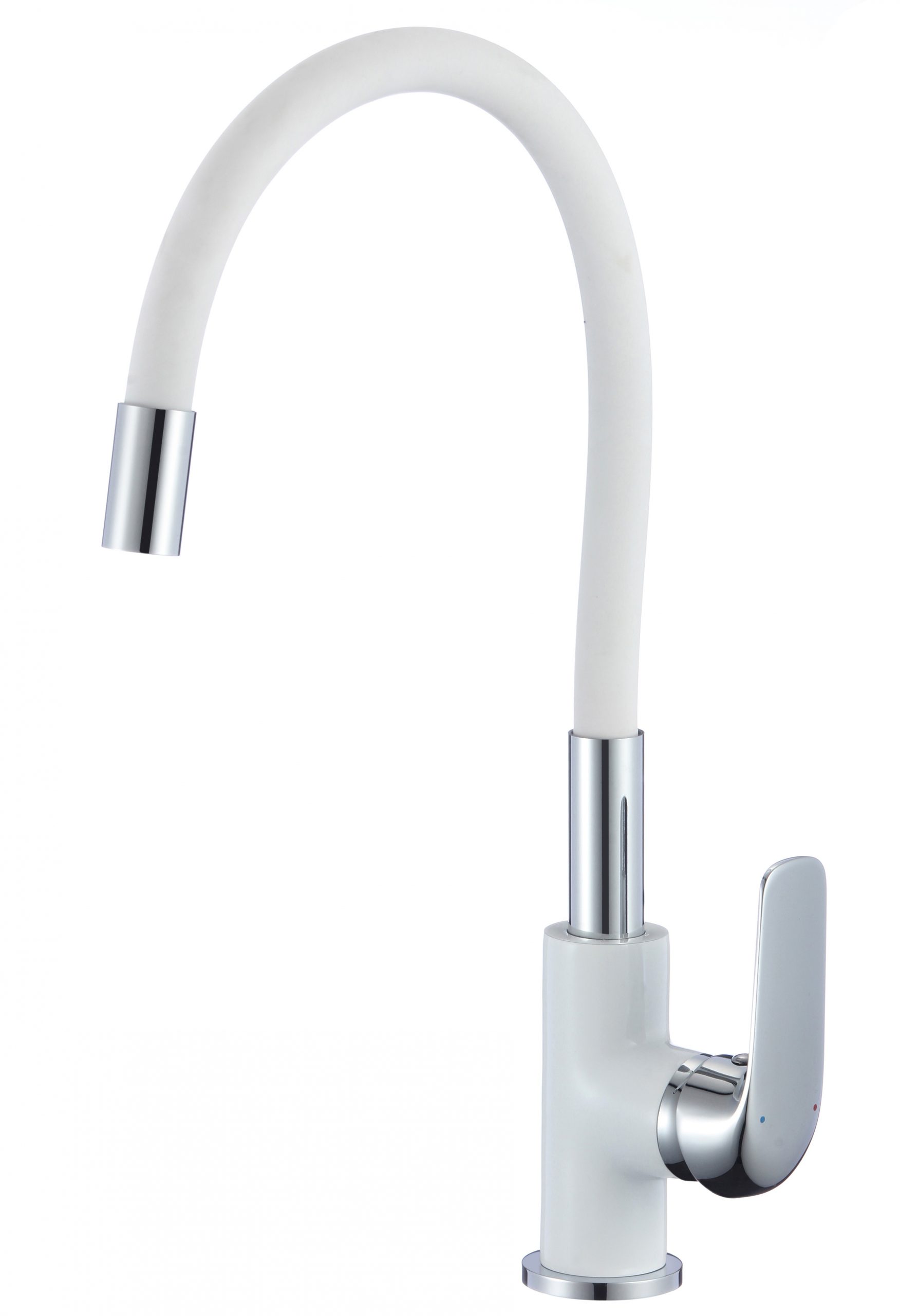 137709 kitchen mixer emma flex white with white spout