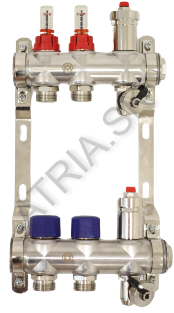 Stainless steel way manifold for underfloor heating ATRIA Europe