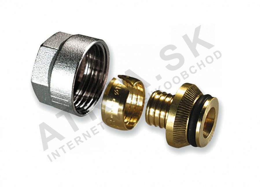 22022 zverne srobenie na potrubie pex 16x2 pex ek