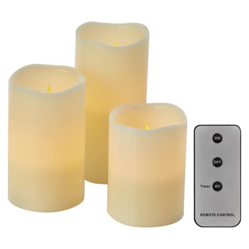 532370 4 led dekoracia 3x voskova sviecka 3x 3x aaa vnutorna vintage ovladac