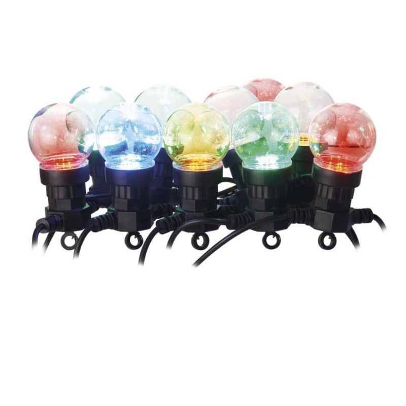 87371 6 led svetelna retaz 10x party ziarovky 5 m vonkajsia aj vnutorna multicolor
