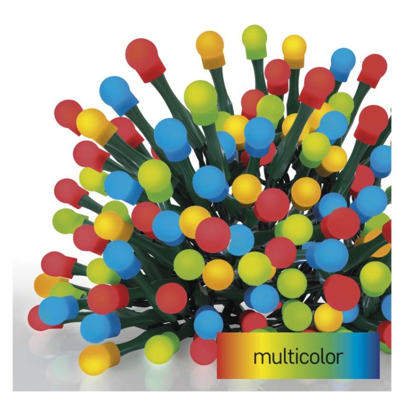 534224 1 led vianocna cherry retaz gulicky 48 m vonkajsia aj vnutorna multicolor casovac