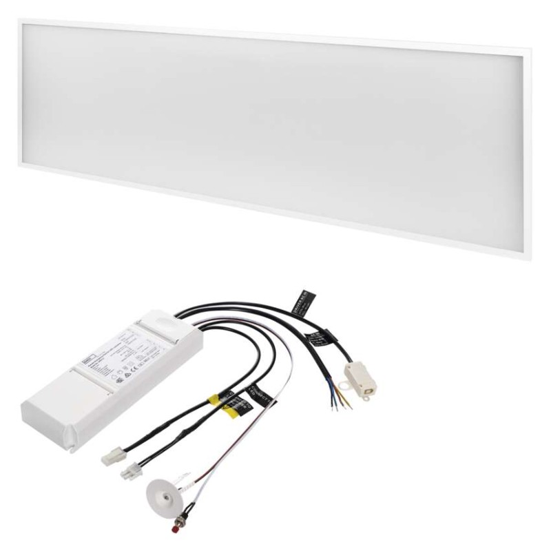 88076 1 led panel 30 120 obdlznikovy vstavany biely 40w neut b ugr emergency
