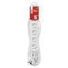 Extension cable 5 m / 6 sockets / white / PVC / 1.5 mm2