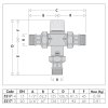 246620 termostaticky zmiesavaci ventil 1 2 30 az 50 c pn 10 t max 85 c spatna klapka filter ochrana pred obarenim