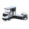 137658 wall mouted bath mixer senja black chrome without shower set