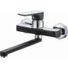 137661 wall mounted basin mixer senja black chrome