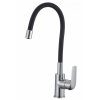 137721 kitchen mixer emma flex with black spout chrome plated