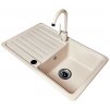 137805 single chamber granite sink mixer siphon sandy