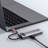 828812 3 baseus hub metal glam series 5 in 1 3xusb a 3 0 type c male type c female hdmi a gray eu wkwg020013