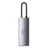 828812 20 baseus hub metal glam series 5 in 1 3xusb a 3 0 type c male type c female hdmi a gray eu wkwg020013