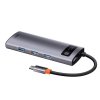 828812 21 baseus hub metal glam series 5 in 1 3xusb a 3 0 type c male type c female hdmi a gray eu wkwg020013