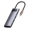 828812 22 baseus hub metal glam series 5 in 1 3xusb a 3 0 type c male type c female hdmi a gray eu wkwg020013
