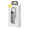 828821 baseus hub metal gleam series 8 in 1 multifunctional type c to pd 4k hd usb3 0 docking station gray cahub cv0g