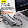 828821 1 baseus hub metal gleam series 8 in 1 multifunctional type c to pd 4k hd usb3 0 docking station gray cahub cv0g