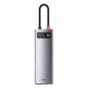 828821 6 baseus hub metal gleam series 8 in 1 multifunctional type c to pd 4k hd usb3 0 docking station gray cahub cv0g