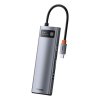 828821 7 baseus hub metal gleam series 8 in 1 multifunctional type c to pd 4k hd usb3 0 docking station gray cahub cv0g