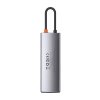828821 8 baseus hub metal gleam series 8 in 1 multifunctional type c to pd 4k hd usb3 0 docking station gray cahub cv0g